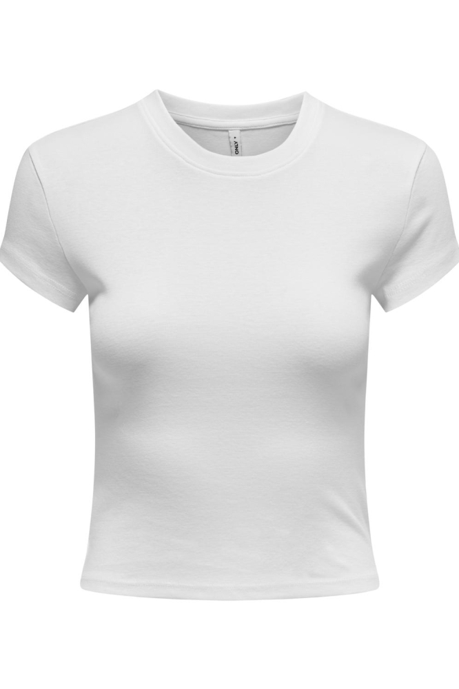 ONLELINA S/S O-NECK SHORT TOP JRS N 15320229 White